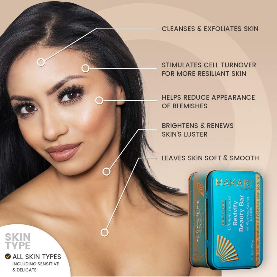 Makari Blue Crystal Revivify Beauty Bar Soap