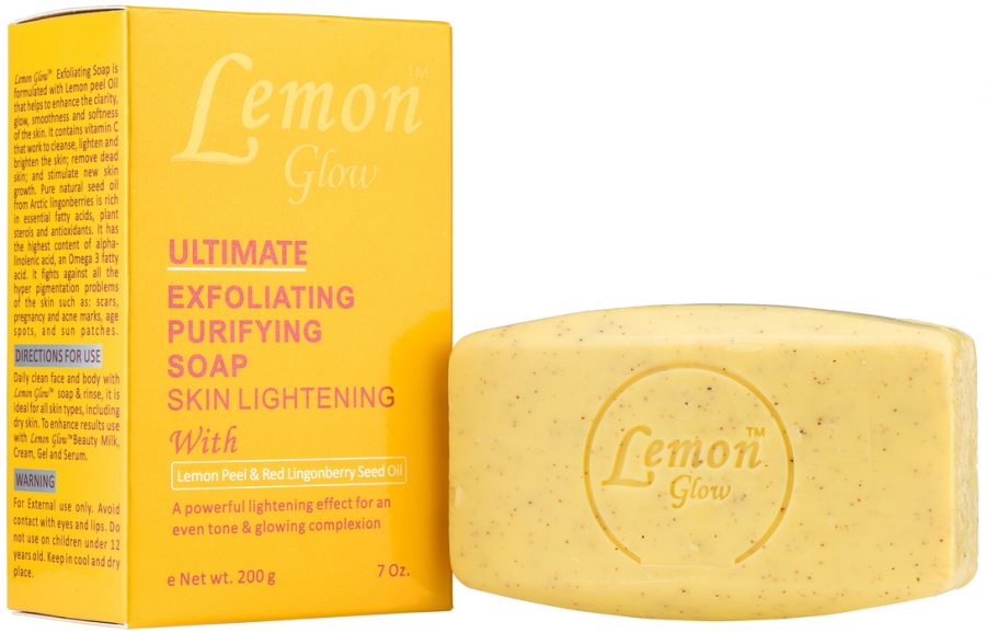 Lemon Glow Skin Lightening Exfoliating Purifying Soap
